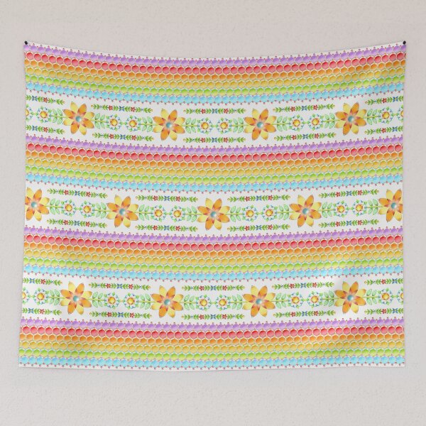 Item preview, Rainbow Folkloric Stripe designed and sold by PatriciaSheaDesigns.