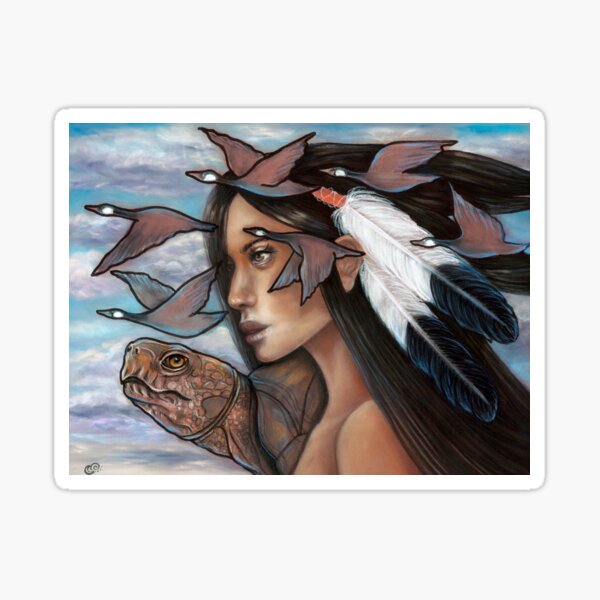 Sky Woman Iroquois Mother Goddess Sticker