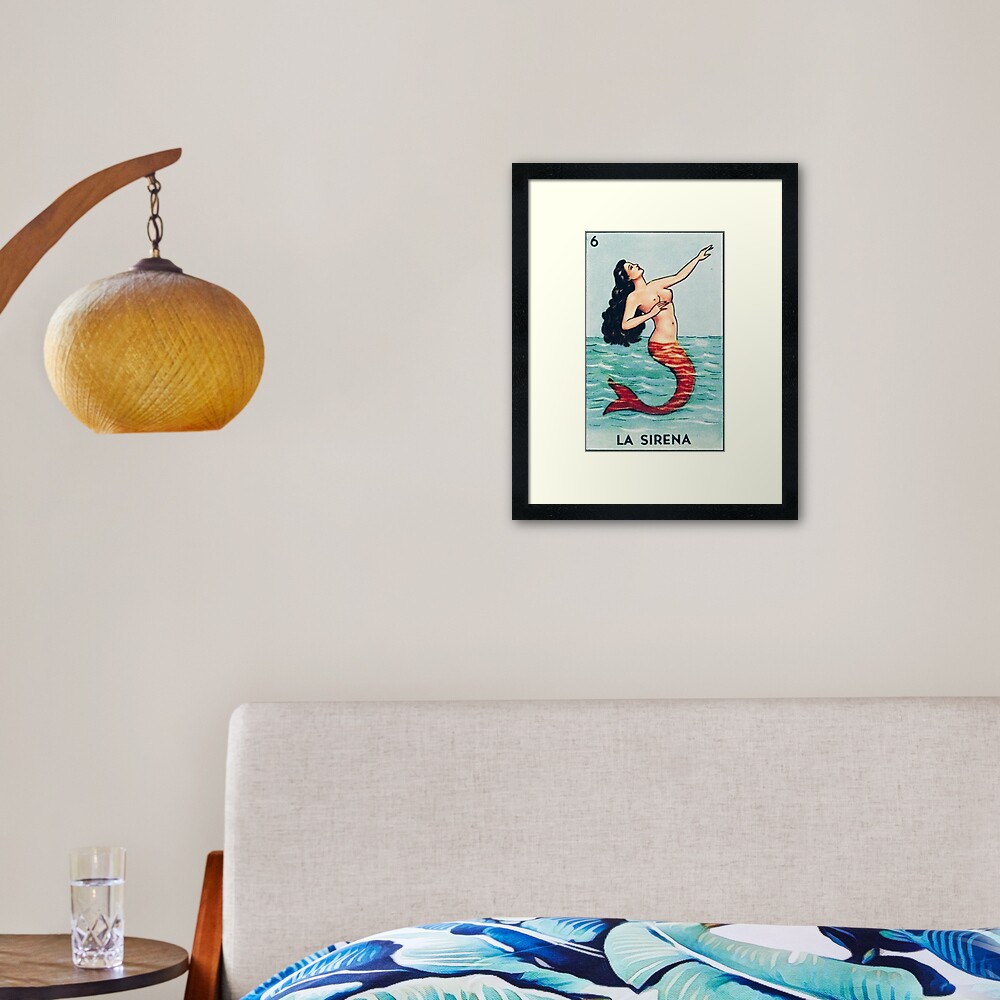 la sirena Framed Art Print