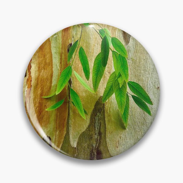 Item preview, Honey-Hues Tangerine Textured Tree Bark With Leaves designed and sold by DEC02.