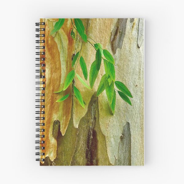 Item preview, Honey-Hues Tangerine Textured Tree Bark With Leaves designed and sold by DEC02.
