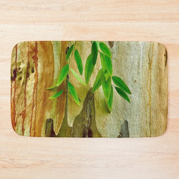 Item preview, Honey-Hues Tangerine Textured Tree Bark With Leaves designed and sold by DEC02.
