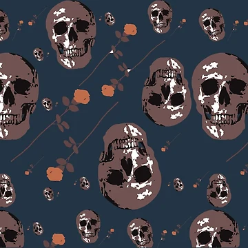Artwork thumbnail, Skulls and Roses by RojasDesign
