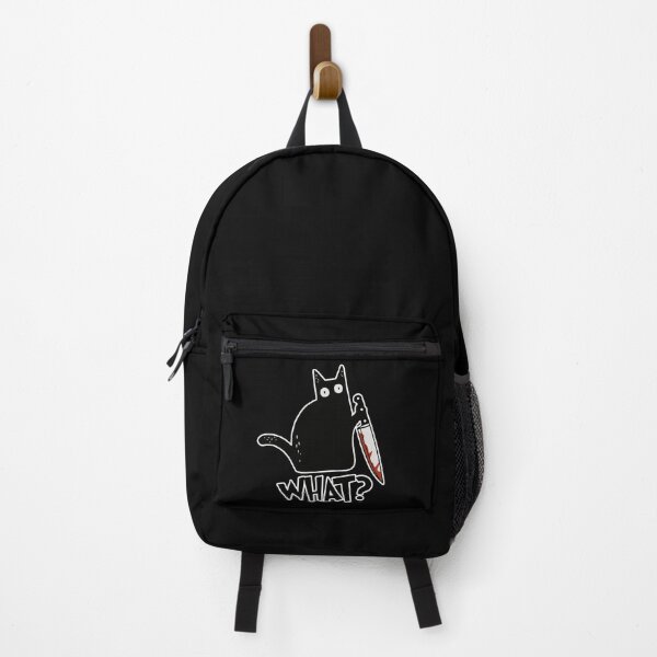 Vista previa del artículo con la obra «¿Gato qué? Gato negro asesino con cuchillo Regalo premium», diseñado y vendido por ZeLittleFamily.