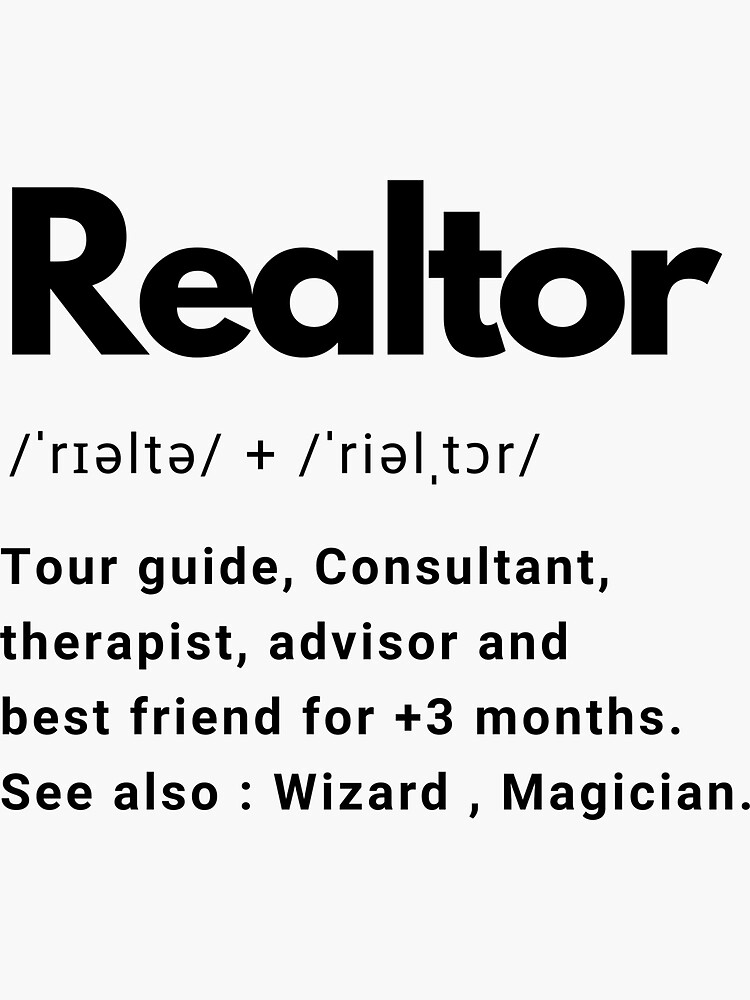 "Realtor Real Estate Realtor Definition Meanings Collection