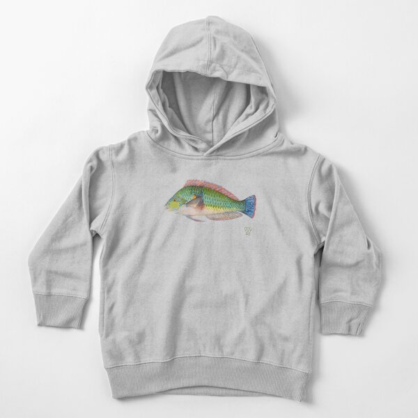 Green Parrot Fish Toddler Pullover Hoodie