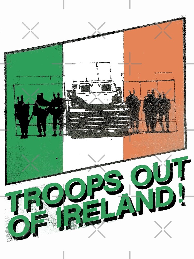 "Troops Out of Ireland Vinatge Poster Irish Ireland" Poster for