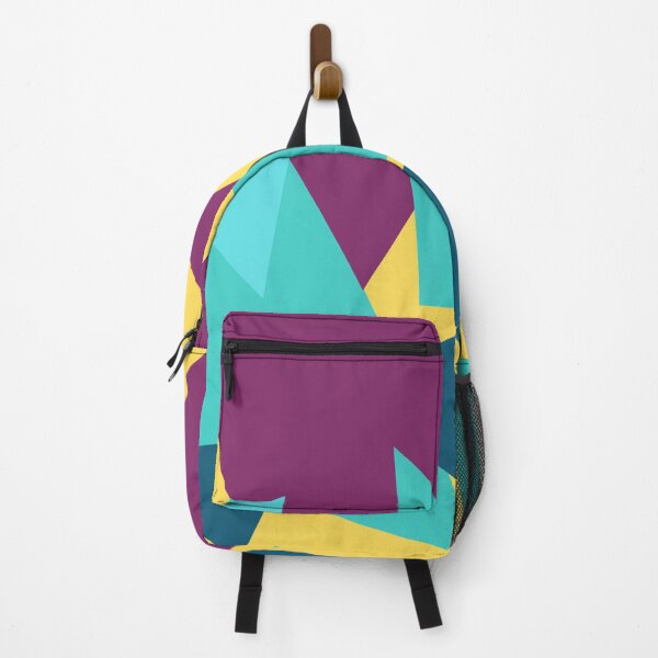 Item preview, Abstract Vibrant Triangles Pattern - Yellow, Teal, Blue, Eggplant Geometrical Triangle Pattern designed and sold by silviaol.