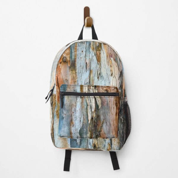 Item preview, Aqua-Blue Tree Bark Art With Bourbon-Color Splashes designed and sold by DEC02.