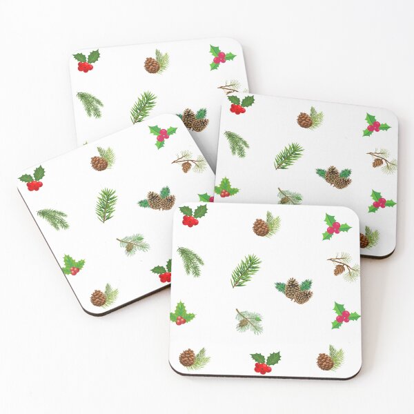 Item preview, Christmas Holiday Pattern - Pine Cones and Holly Berries designed and sold by silviaol.