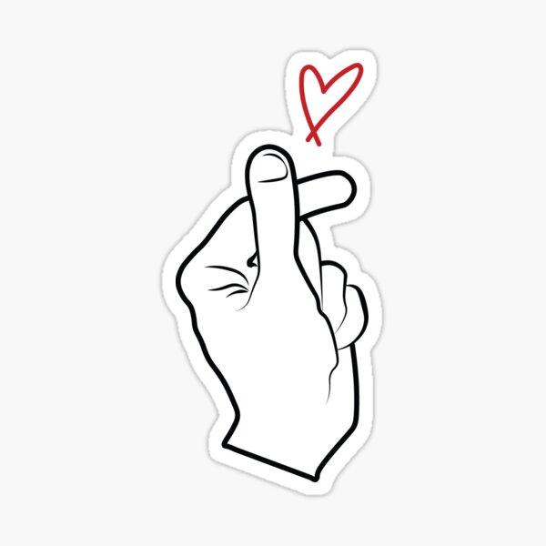 Mittelfinger – Love – Hand –Liebe' Sticker