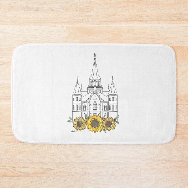 Item preview, Provo City Center Temple with sunflowers designed and sold by Handdrawnbyzoe.