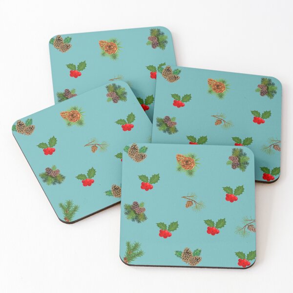Item preview, Christmas Holiday Pattern - Pine Cones and Holly Berries designed and sold by silviaol.
