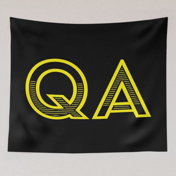 Item preview, QA - Quality Assurance (yellow text) designed and sold by OlivDesignsCo.
