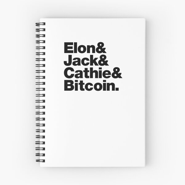 Aperçu de l'œuvre Elon & Jack & Cathie & Bitcoin (noir) créée et vendue par dudethecreator.