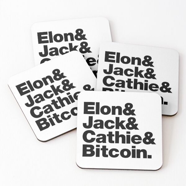 Item preview, Elon & Jack & Cathie & Bitcoin (black) designed and sold by dudethecreator.