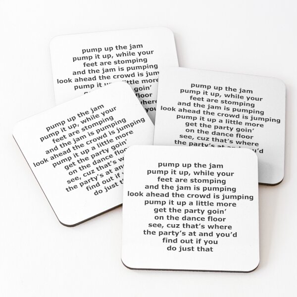 Item preview, Pump Up the Jam Lyrics designed and sold by Swag-N-Stuff.