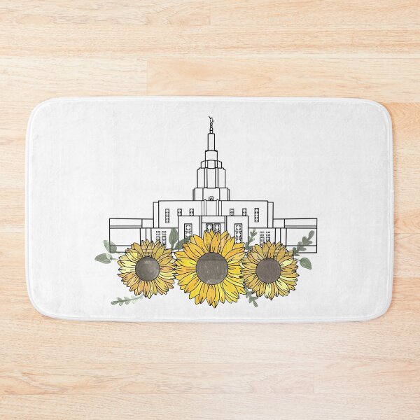 Item preview, Idaho Falls Temple with sunflowers designed and sold by Handdrawnbyzoe.