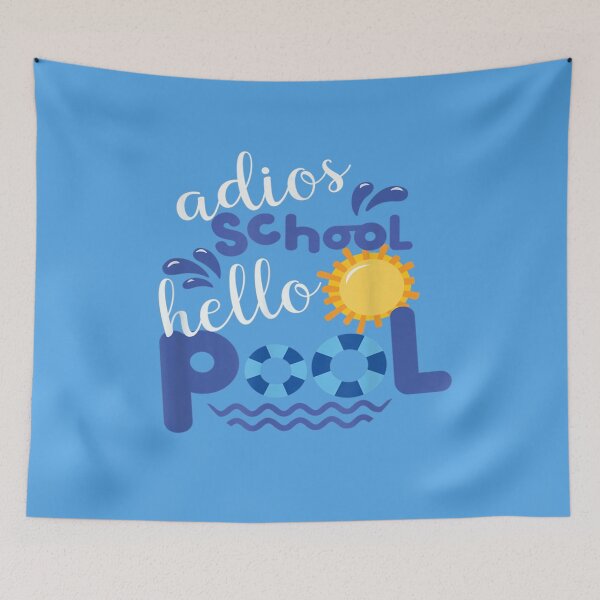 Item preview, Adios school hello pool shirt summer kids teacher men designed and sold by Jimbeler.