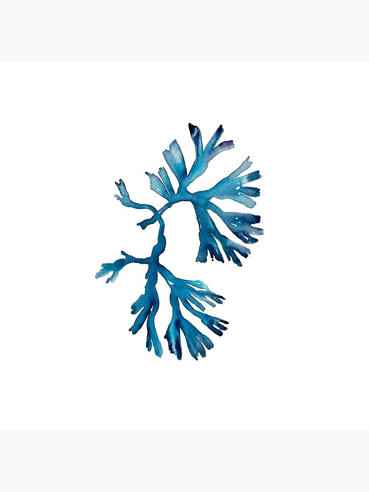 Imagen 4 de 4, Cojín con la obra Alga azul 2, diseñada y vendida por LoryFuchs.