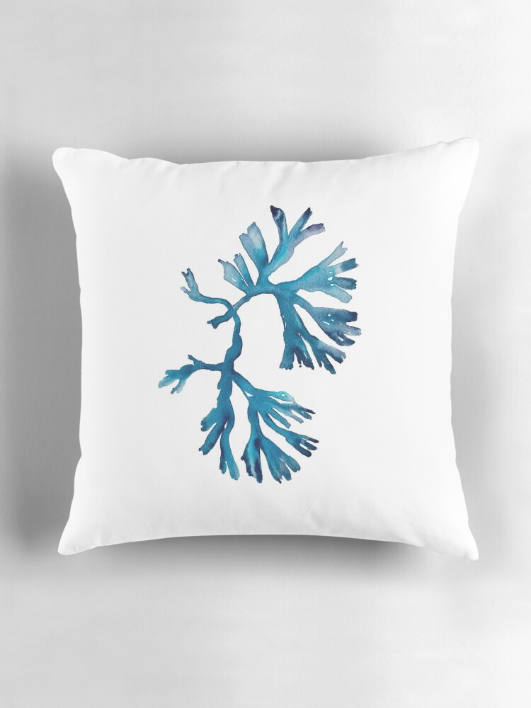 Imagen 3 de 4, Cojín con la obra Alga azul 2, diseñada y vendida por LoryFuchs.
