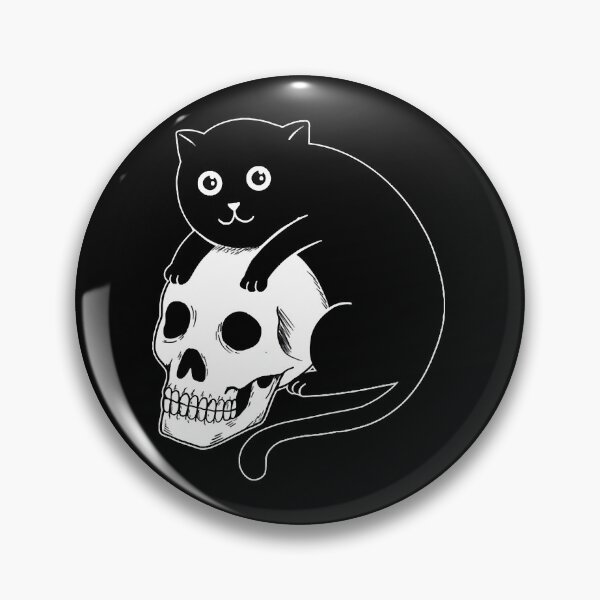 Item preview, Cat and skull  designed and sold by TravianDu.