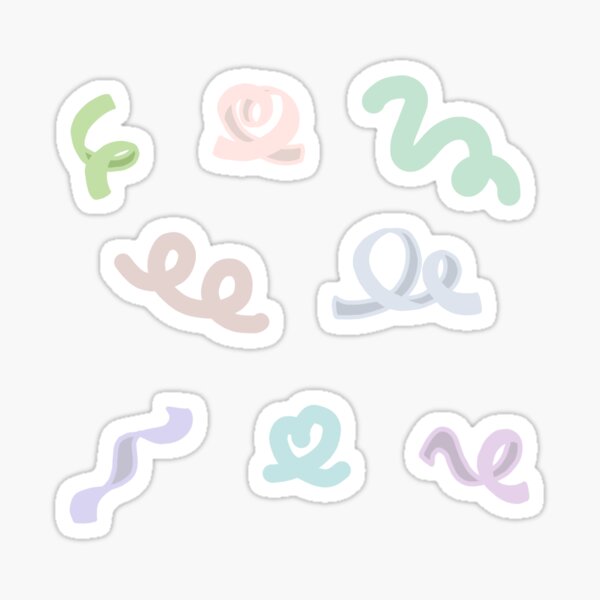 pastel deco ribbons  Sticker for Sale by hugbeom