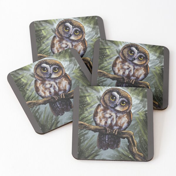 Item preview, Northern Saw-whet Owl designed and sold by norahmccawart.