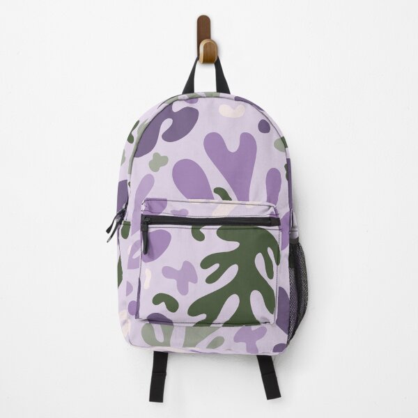 Item preview, Matisse the cutouts - abstract violet lavender green flowers print - Exhibition art designed and sold by Digital Cloud.