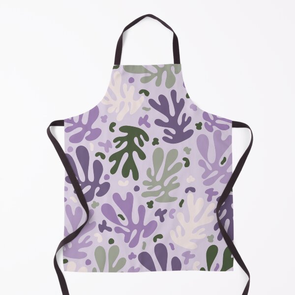 Item preview, Matisse the cutouts - abstract violet lavender green flowers print - Exhibition art designed and sold by Digital Cloud.