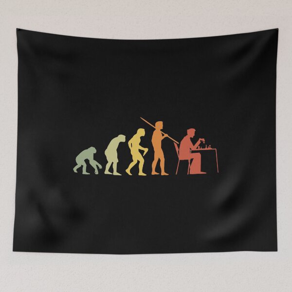 Item preview, vintage chess evolution funny gift for Chess lovers fit in time American Chess Day  designed and sold by QUEEN-WIVER.