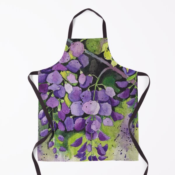 Artikelvorschau, Lebendige Glyzinien-Blumen-Aquarell-Grafik entworfen und verkauft von Oirabot.