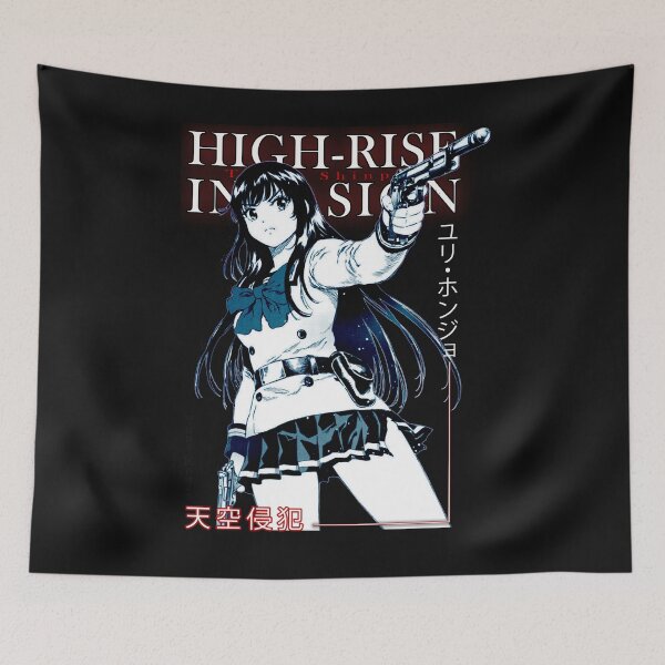 Item preview, High Rise Invasion Poster of Yuri Honjo Tenkuu Shinpan designed and sold by Mr-Whatever.