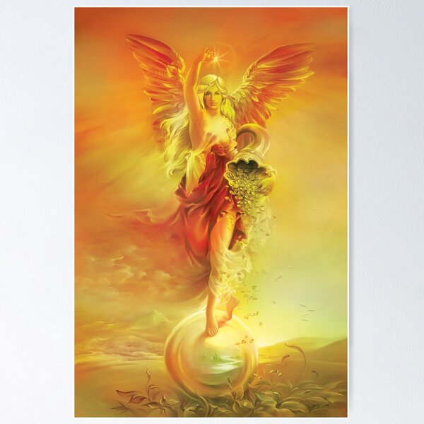 ANGEL OF ABUNDANCE (FORTUNA) - Greeting Cards & Postcards Poster