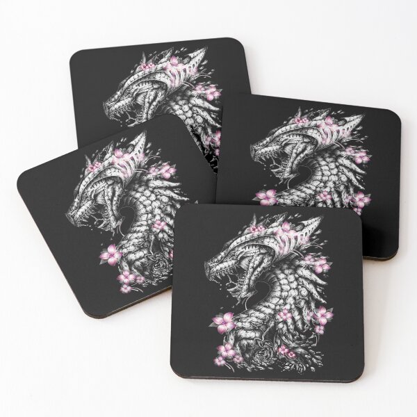 Item preview, Dragon with Flowers designed and sold by Gothic Fantasy.