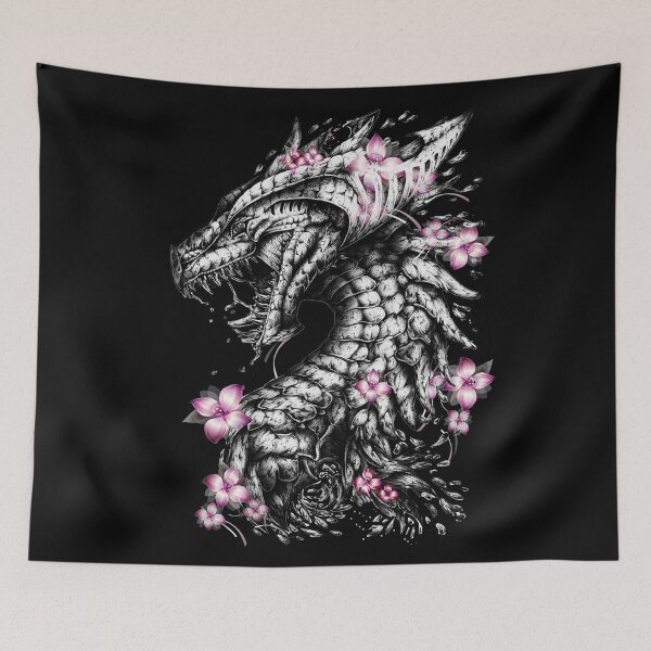 Item preview, Dragon with Flowers designed and sold by Gothic Fantasy.