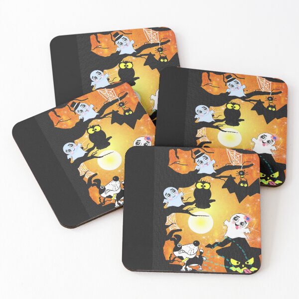 Item preview, Halloween - Night owls / dogs / spider / ghost  designed and sold by Shirley cute art .