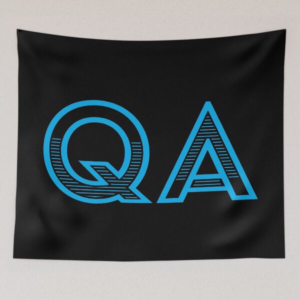 Item preview, QA - Quality Assurance (cyan text) designed and sold by OlivDesignsCo.