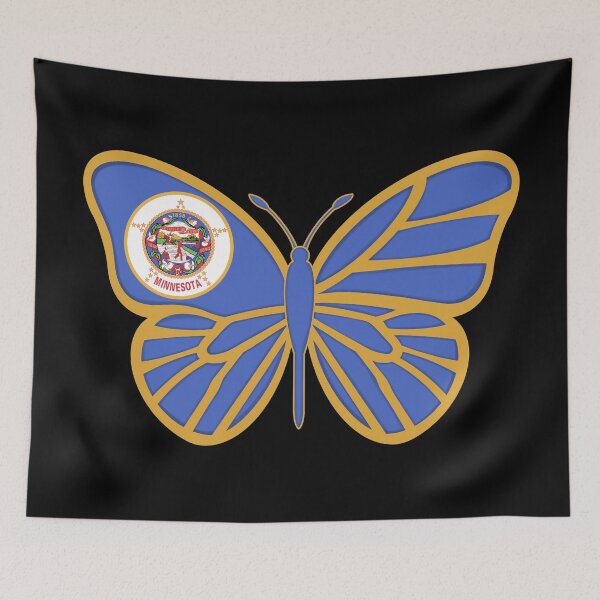 Item preview, State of Minnesota Flag Butterfly 2 designed and sold by Gsallicat.