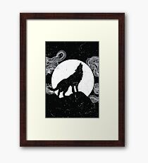 Wolf Silhouette Framed Print