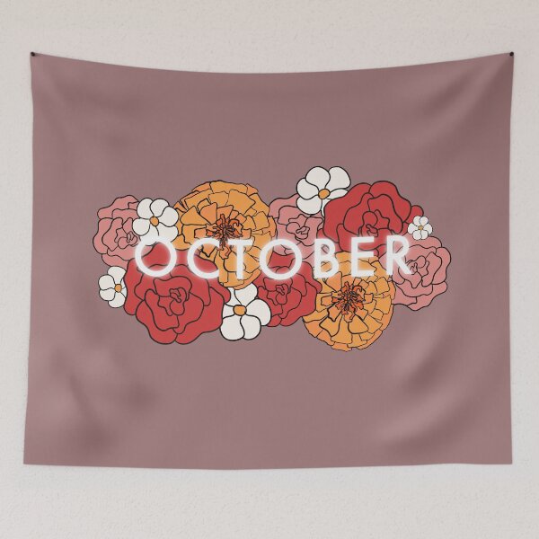 Item preview, October floral fall season - nude pink brownish  designed and sold by Fatamimosh.