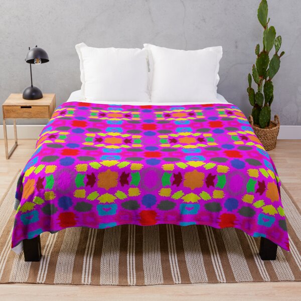 Aperçu de l'œuvre Motif flashy 294 | Motifs flashy uniques colorés | Motif flashy violet, citron vert, rouge, orange, noir, bleu et vert créée et vendue par Dream Wear.