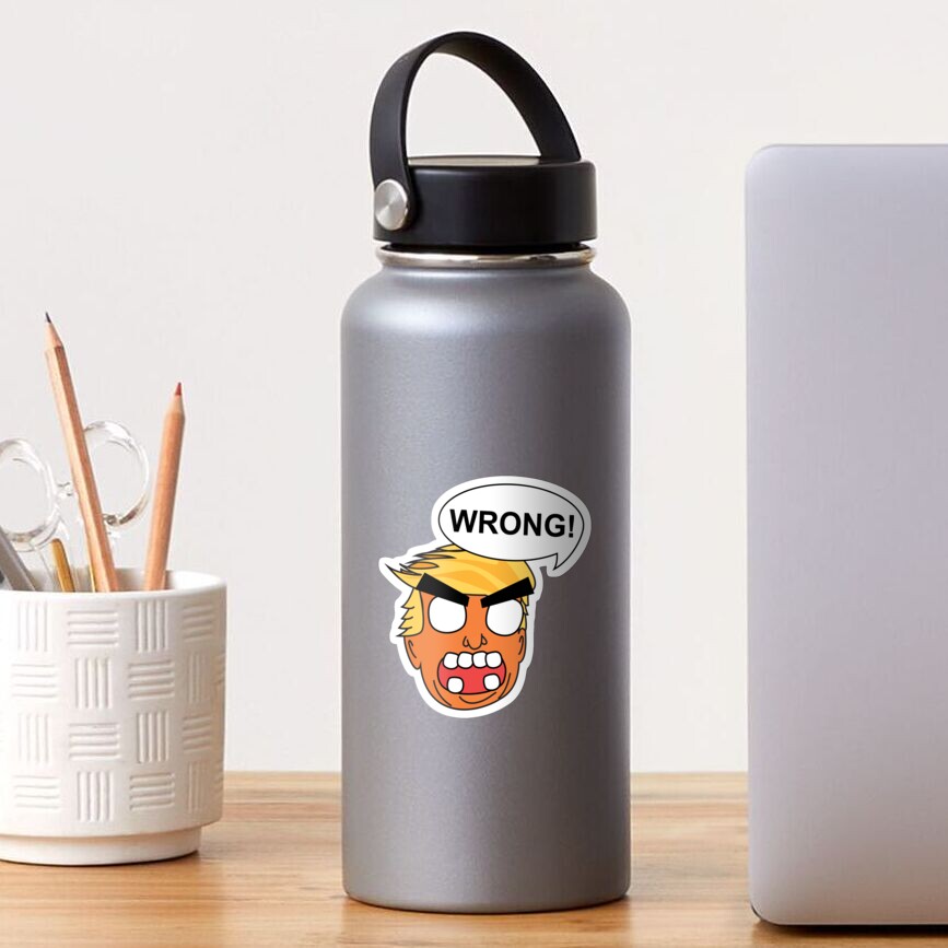 angry zombie trump is wrong again Sticker