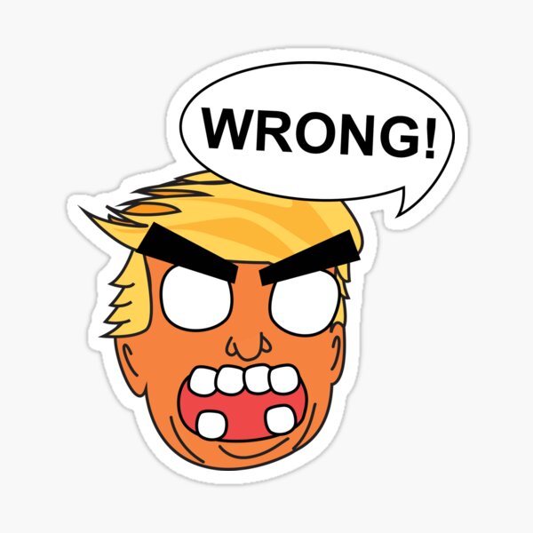 angry zombie trump is wrong again Sticker