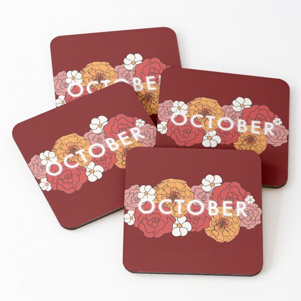 Item preview, October floral fall season - maroon dark red color  designed and sold by Fatamimosh.