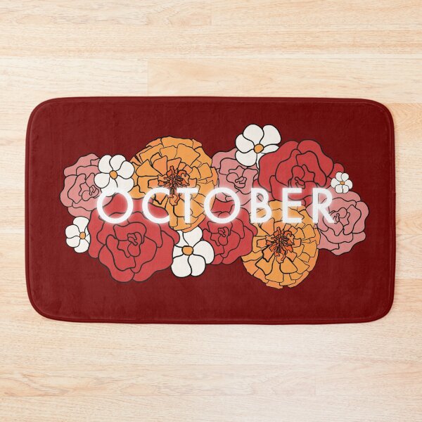 Item preview, October floral fall season - maroon dark red color  designed and sold by Fatamimosh.