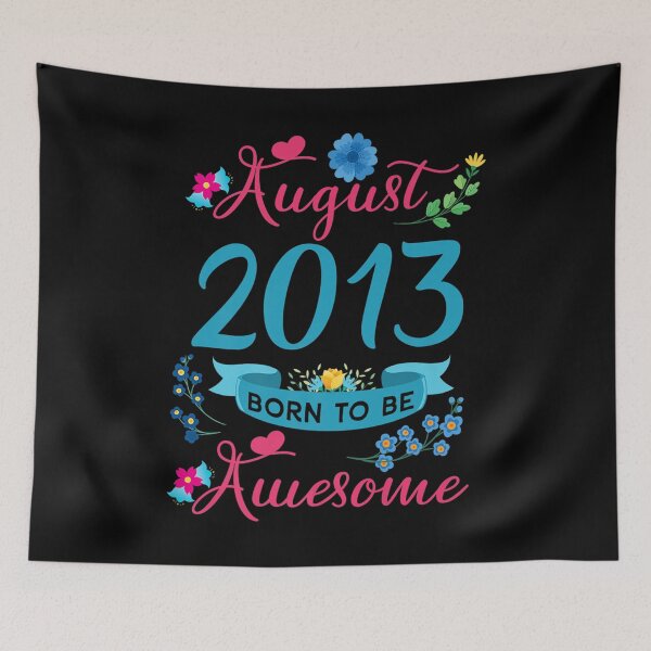Item preview, 8th Birthday Floral  For Girls Born In August 2013 Premium  designed and sold by CuthbertShop.
