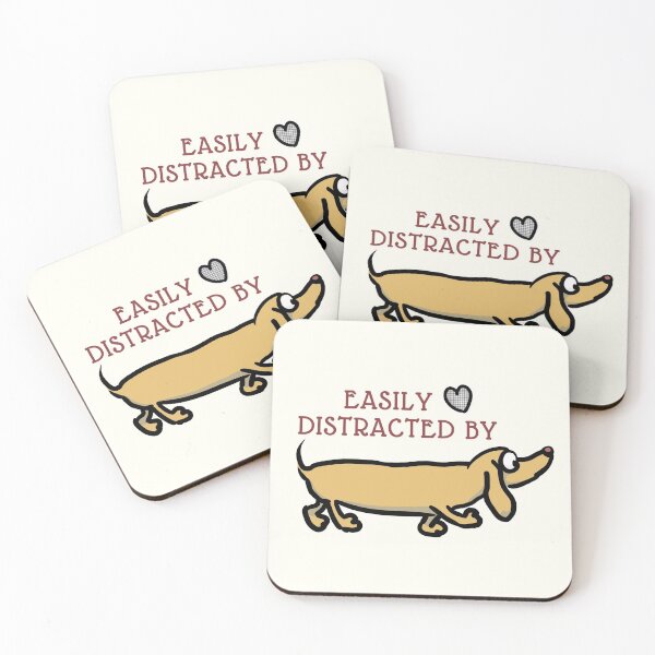 Item preview, Easily Distracted By Wieners - Funny Dachshund Dogs designed and sold by ViewerEqualsPhoton.