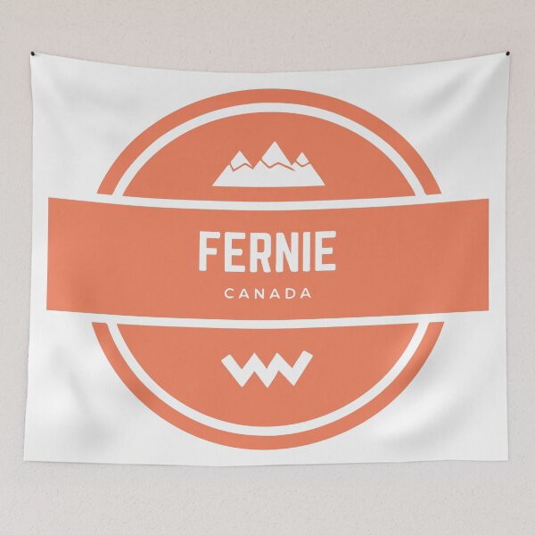 Item preview, Fernie Alpine Resort in the Lizard Range, British Columbia, Canada, North America - Mountain Hiking Snowboard Ski Resort Vintage Logo designed and sold by Vintage-TM.