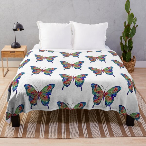 Artikelvorschau, Gemalter Vintage Trippy Butterfly 1960er 1970er Jahre entworfen und verkauft von ittybittyowl.